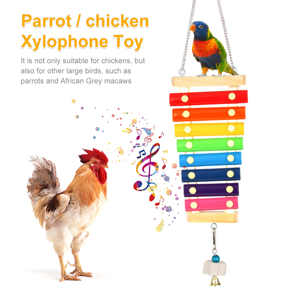 Musical Instrument Xylophone - Kuş Tavuk Ksilofon Oyuncak Ahşap Askıya