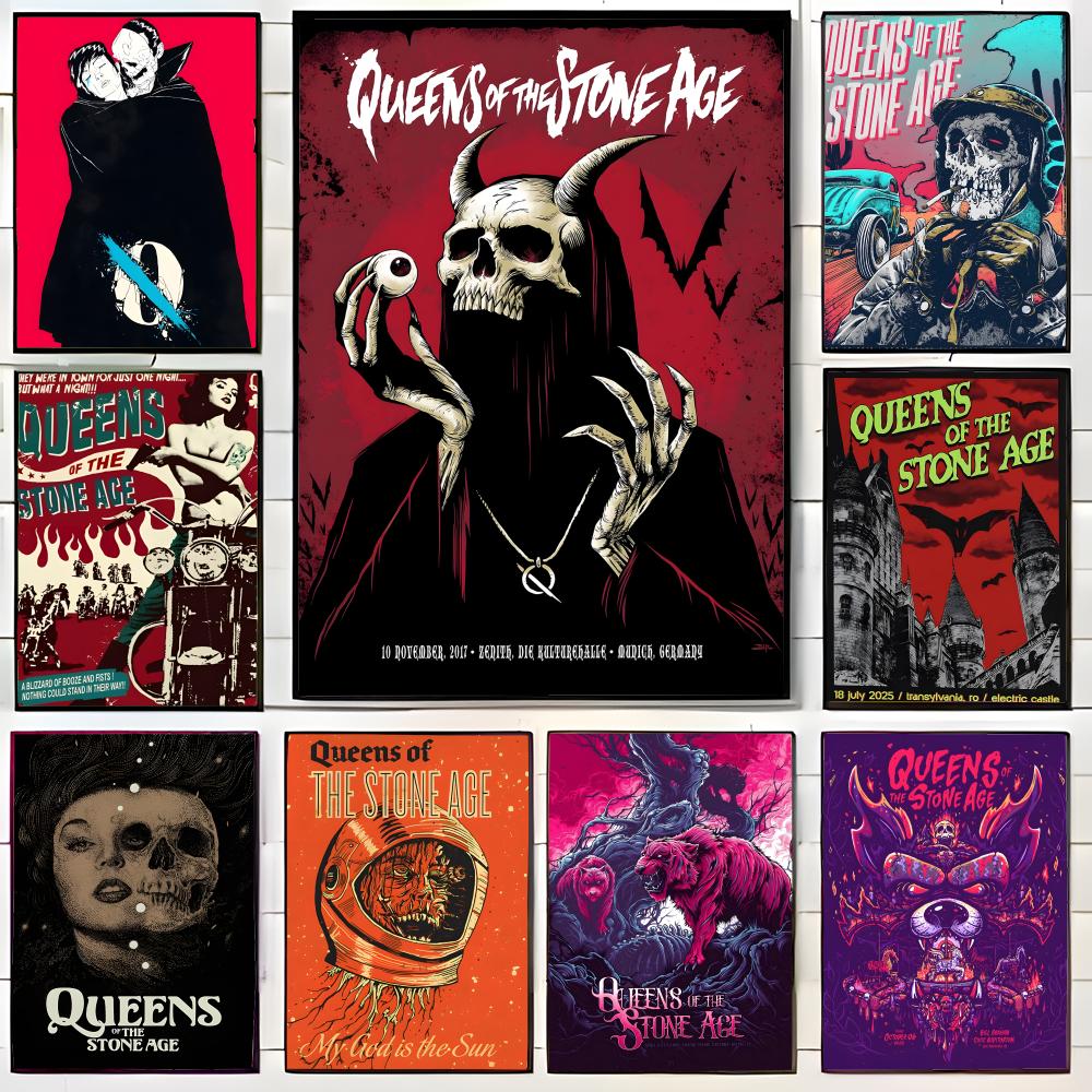 Musical Instrument Poster - Stoner rock grubu Q-Queens Of The