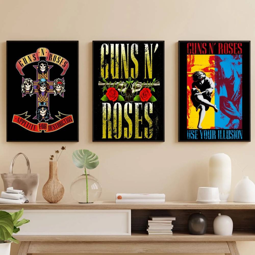 Musical Instrument Poster - G-Guns Rock Grubu N R-Roses Posteri