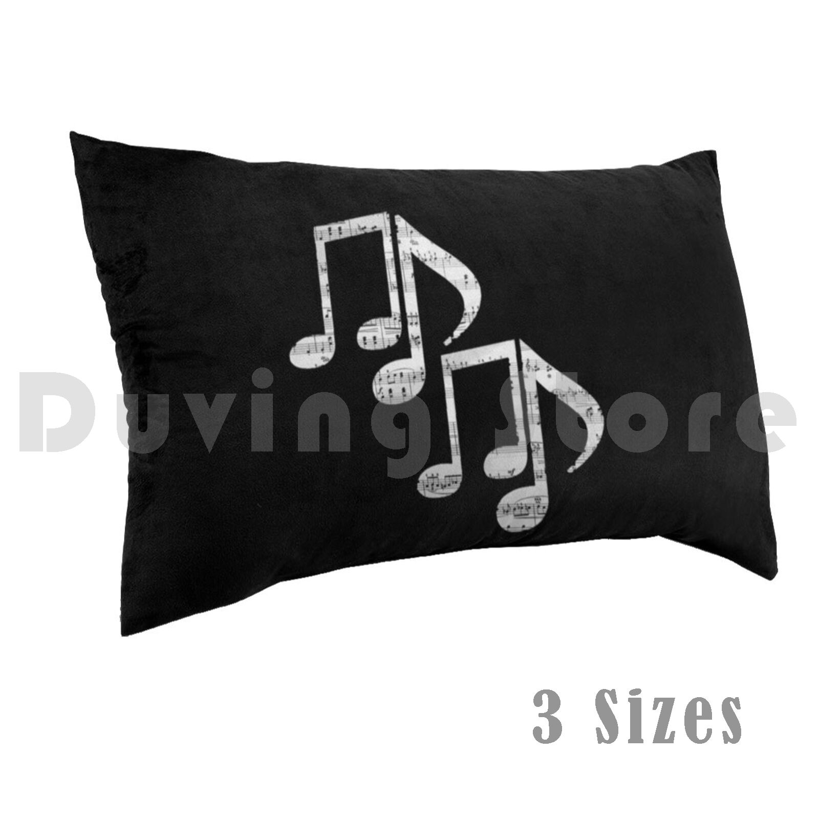 Song With Musical Instrument - Müzik Notaları Yastık Kılıfı Baskılı 50x75