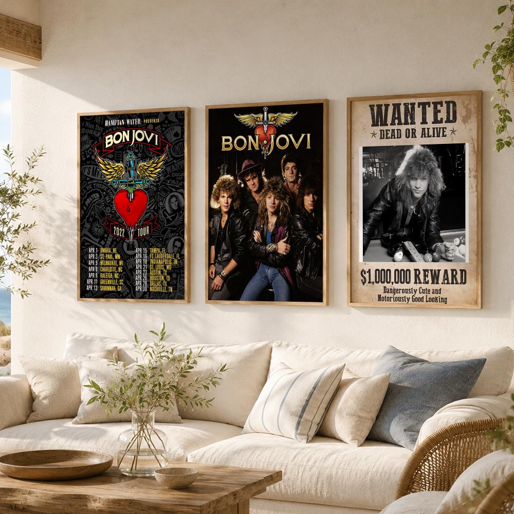 Rock Band B-Bon Jovi Posteri Ç - Musical Instrument Poster incelemesi ve fiyatı