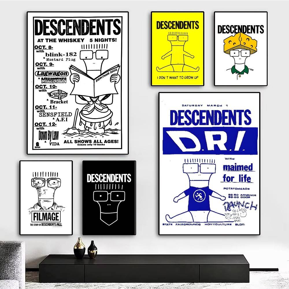 1 adet Rock Punk Grupları Albü - Musical Instrument Poster incelemesi ve fiyatı