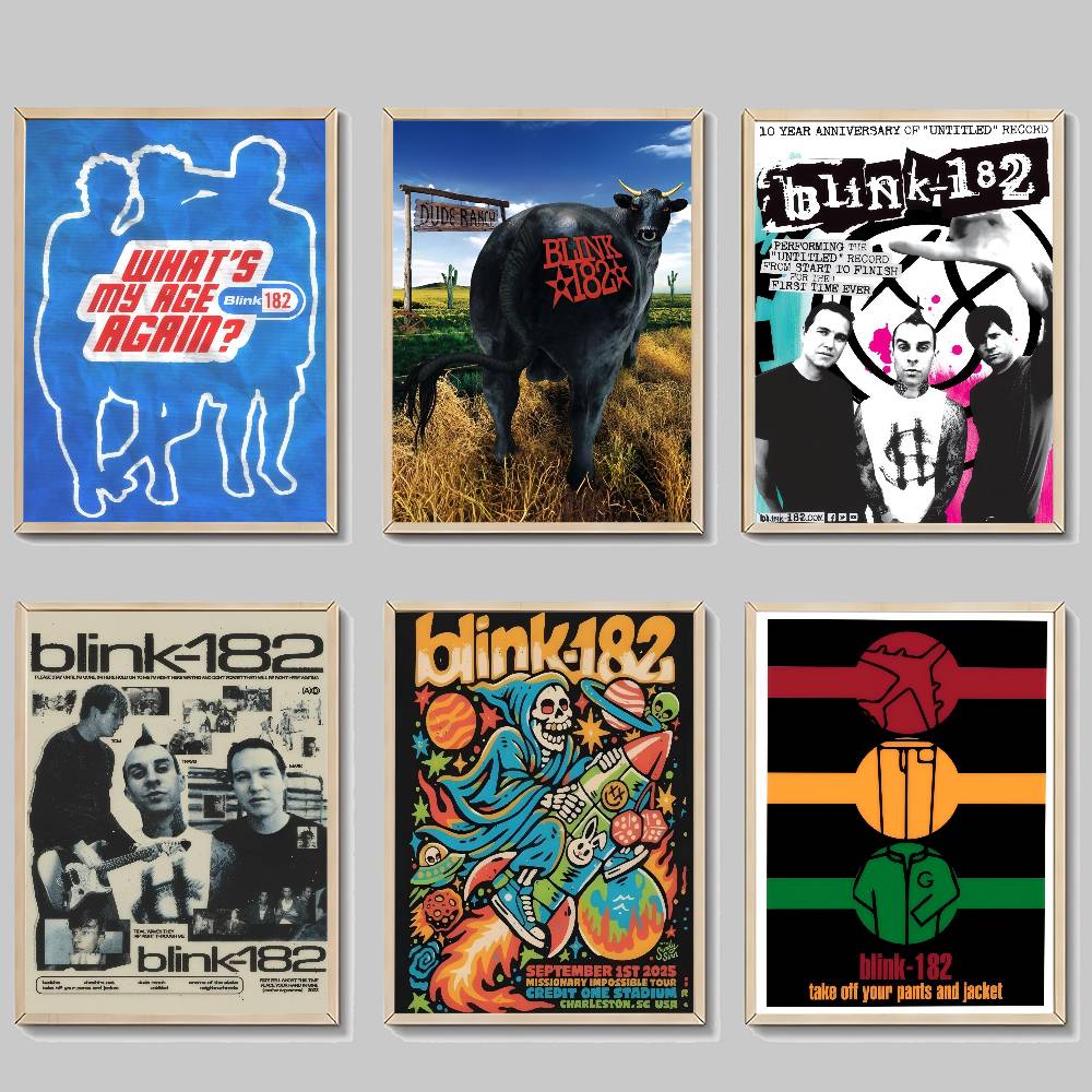 B-Blink 182 Rock Grubu Klasik  - Musical Instrument Poster incelemesi ve fiyatı