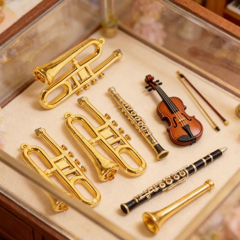 5/18 adet Rastgele Mini Altın  - Musical Instrument Xmas Ornaments incelemesi ve fiyatı